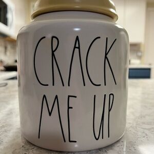 Rae Dunn White and Cream 'Crack Me Up' Canister